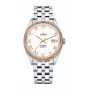 TITONI Airmaster relógio de homem suíço automático 878SRG-657 41mm ouro rosa PVD aço inoxidável couro castanho