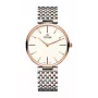 TITONI Airmaster Relógio de homem TQ52718SRG606 37mm quartzo suíço mostrador prateado bracelete de pele castanha