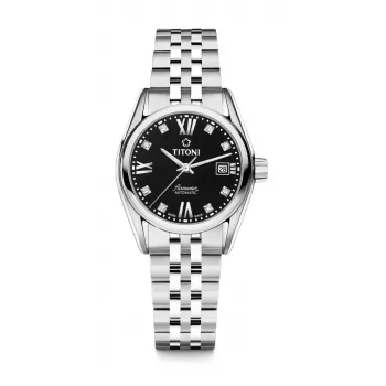 TITONI Relógio Automático Mulher 23909S-354 27mm Aço Inoxidável Mostrador Prateado