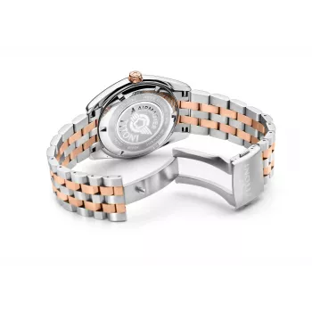 TITONI relógio automático homem 83909SRG-063 38,5mm PVD ouro rosa aço inoxidável mostrador prateado bracelete de pele castanha