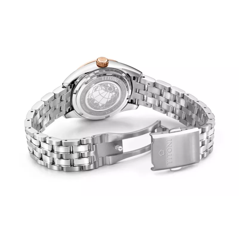 TITONI Relógio Automático Mulher 818SRG-622 30mm Aço Inoxidável com Diamantes
