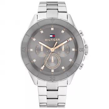 Relógio de quartzo analógico de homem Tommy Hilfiger Damon 40mm aço inoxidável mostrador azul