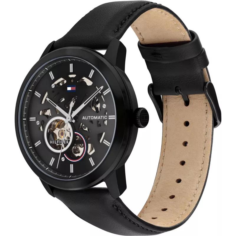 Relógio de quartzo Tommy Hilfiger Damon para homem 1710659 43mm mostrador azul aço inoxidável