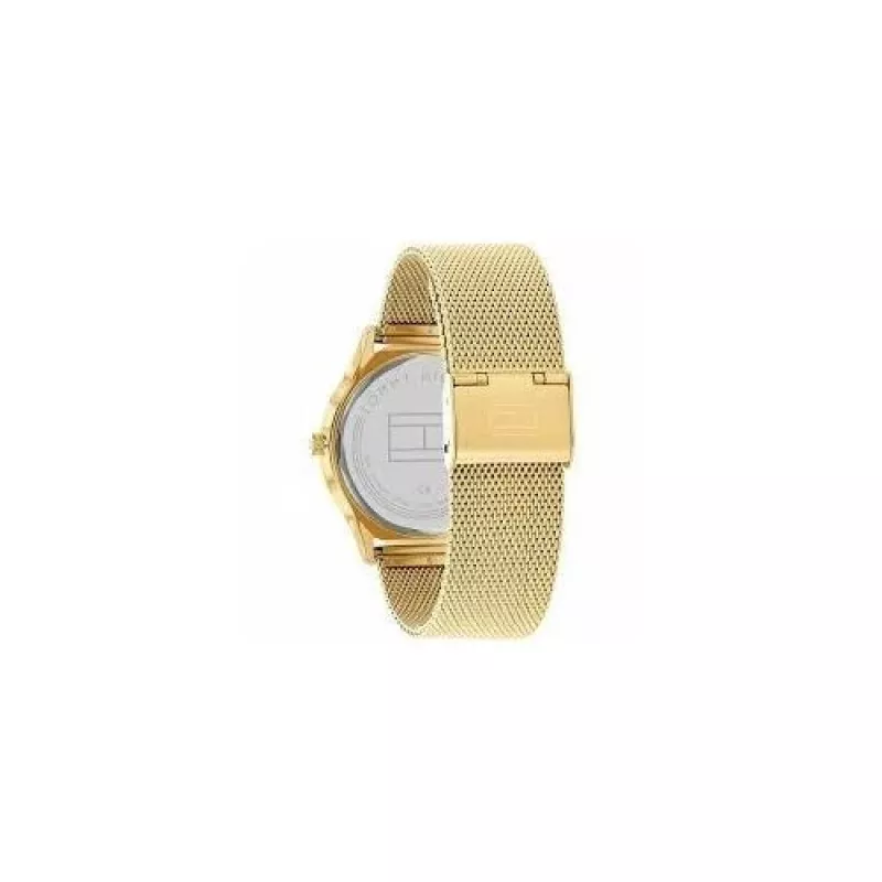 Relógio de quartzo analógico de homem Tommy Hilfiger 1710469 40mm mostrador azul bracelete de pele castanha