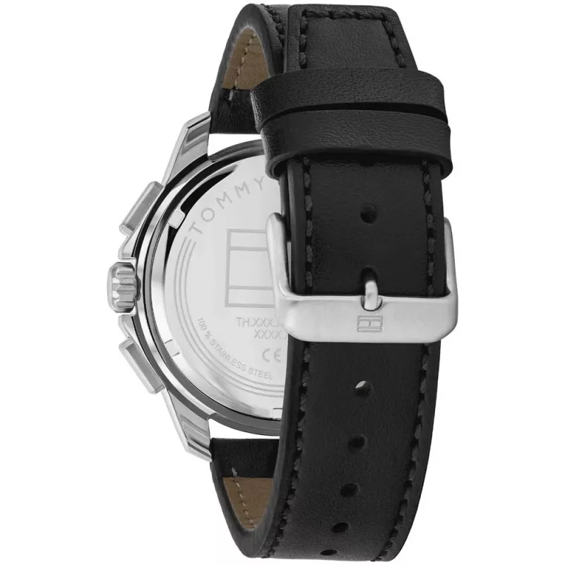 Relógio de quartzo analógico de homem Tommy Hilfiger 1710619 46mm mostrador azul aço inoxidável