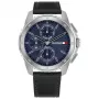 Relógio de quartzo analógico de homem Tommy Hilfiger 1710619 46mm mostrador azul aço inoxidável