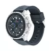 Relógio de quartzo analógico Tommy Hilfiger para homem 1710687 48 mm aço inoxidável mostrador azul