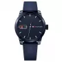 Tommy Hilfiger Relógio de homem 1791381 analógico de quartzo 42mm mostrador azul pele castanha