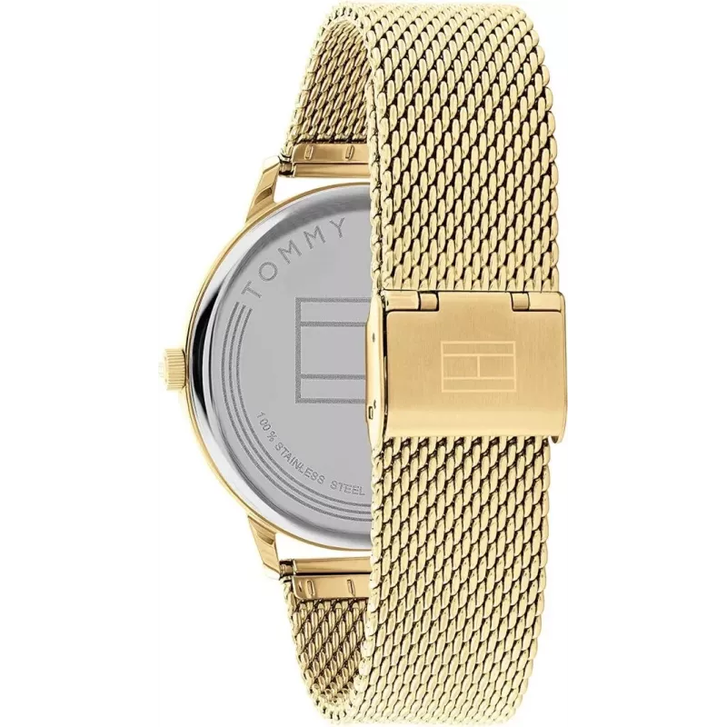 Relógio de quartzo analógico para homem Tommy Hilfiger 1791877 43mm aço inoxidável mostrador azul