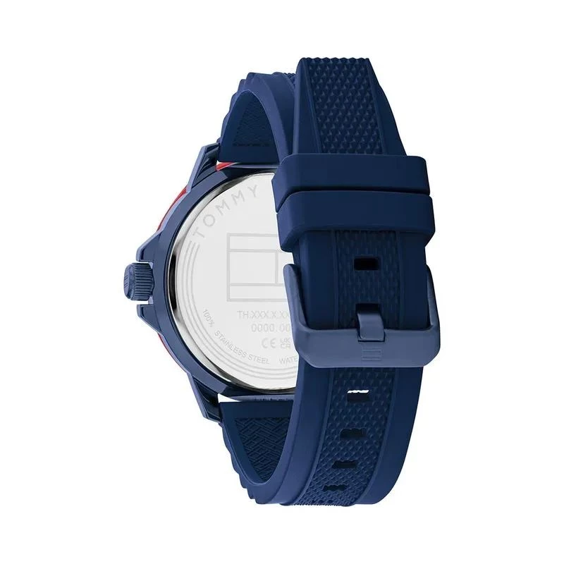 Relógio de quartzo analógico de homem Tommy Hilfiger 1792022 48mm aço inoxidável mostrador azul