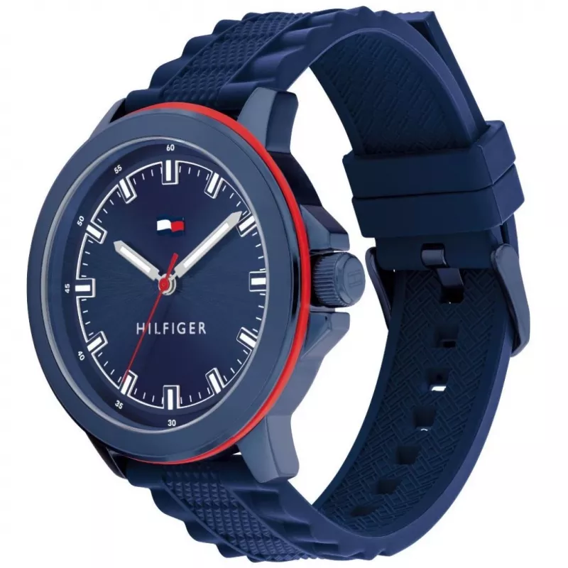 Relógio de quartzo analógico de homem Tommy Hilfiger 1792022 48mm aço inoxidável mostrador azul