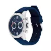 Relógio de quartzo analógico para homem Tommy Hilfiger 1792027 44mm mostrador azul aço inoxidável prateado