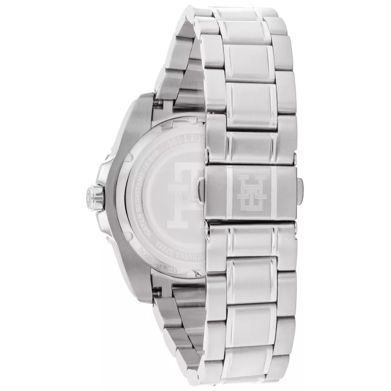 Relógio de quartzo analógico de homem Tommy Hilfiger 1792131 42mm mostrador azul pele castanha