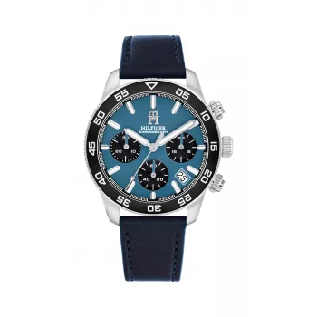 Relógio de quartzo analógico de homem Tommy Hilfiger 1792187 41mm aço inoxidável mostrador azul