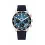 Relógio de quartzo analógico de homem Tommy Hilfiger 1792187 41mm aço inoxidável mostrador azul