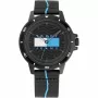Relógio de homem Tommy Hilfiger analógico de quartzo 1791999 45 mm mostrador azul couro castanho