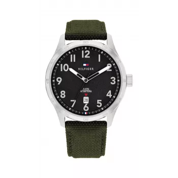 Relógio de quartzo analógico de homem Tommy Hilfiger Damon 1710593 43mm com mostrador azul em aço inoxidável