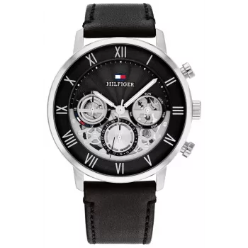 Relógio Tommy Hilfiger de homem Damon quartzo aço inoxidável 40mm mostrador azul 1710565
