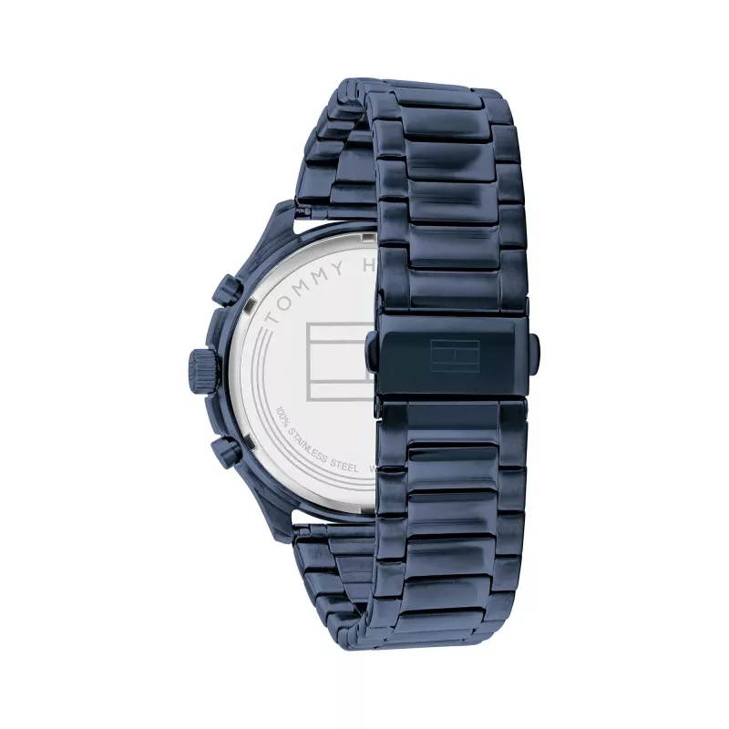 Relógio de quartzo Tommy Hilfiger Damon para homem 1791853 44 mm azul silicone