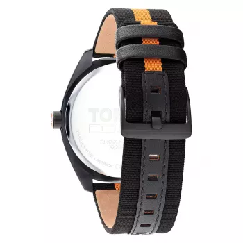 Relógio de quartzo de homem Tommy Hilfiger Damon 1792042 45 mm aço inoxidável mostrador azul
