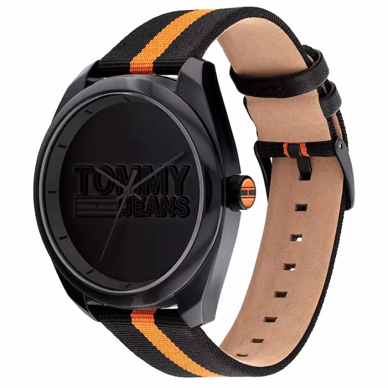 Relógio de quartzo de homem Tommy Hilfiger Damon 1792042 45 mm aço inoxidável mostrador azul