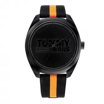 Relógio de quartzo de homem Tommy Hilfiger Damon 1792042 45 mm aço inoxidável mostrador azul