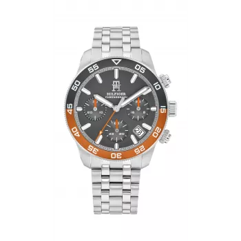 Relógio de quartzo de homem Tommy Hilfiger Damon 1792186 41mm aço inoxidável mostrador azul