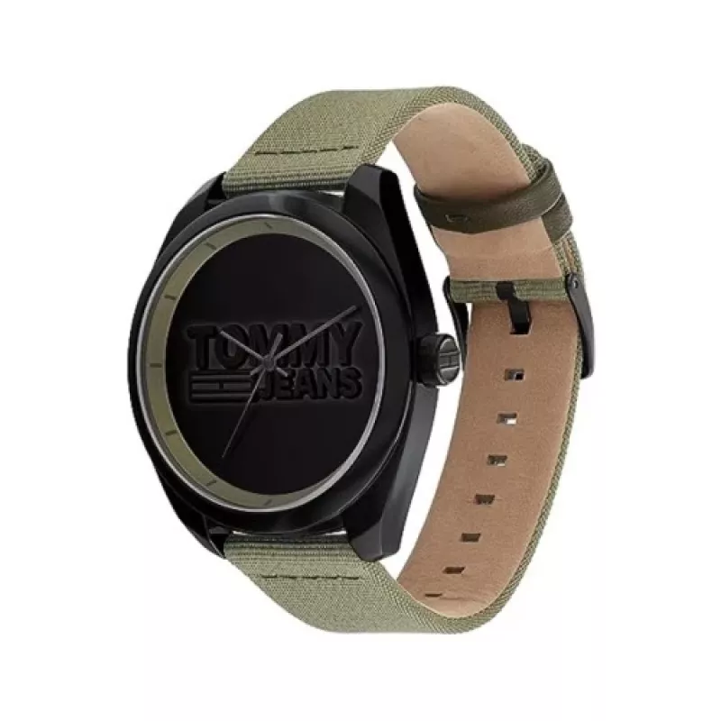 Tommy Hilfiger homem Decker cronógrafo relógio 1792040 45 mm aço inoxidável mostrador azul