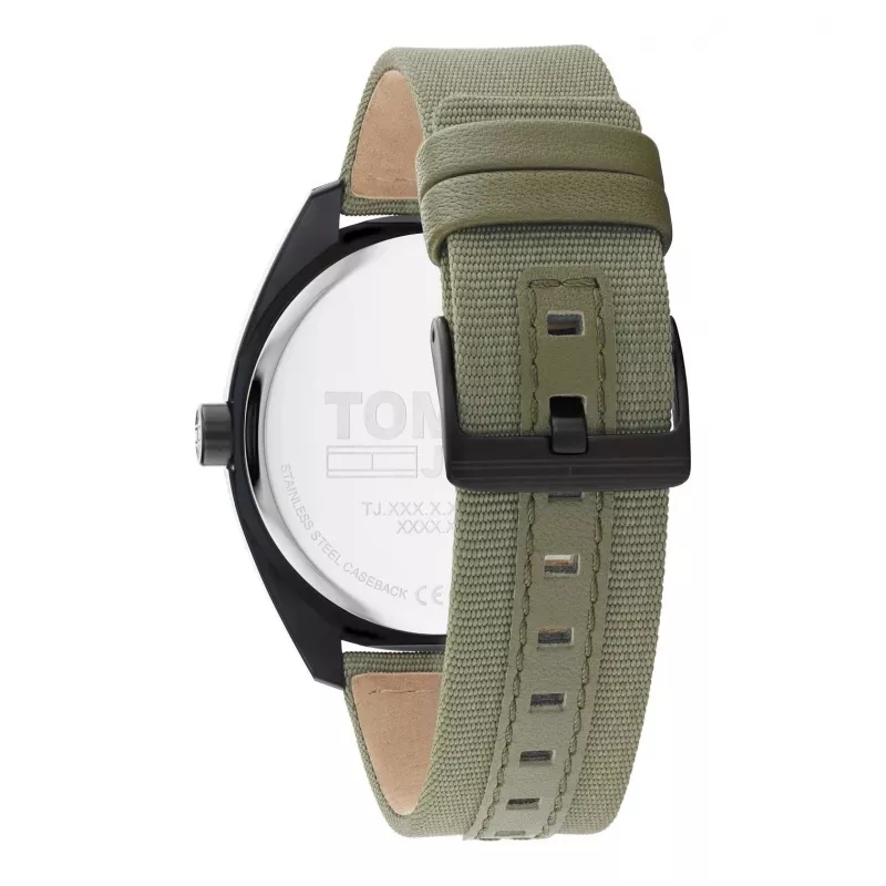 Tommy Hilfiger homem Decker cronógrafo relógio 1792040 45 mm aço inoxidável mostrador azul