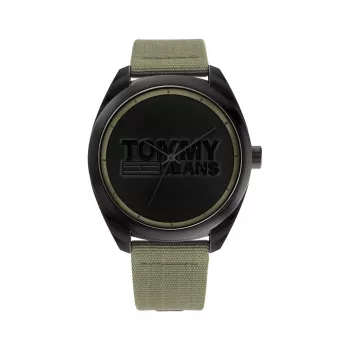 Tommy Hilfiger homem Decker cronógrafo relógio 1792040 45 mm aço inoxidável mostrador azul
