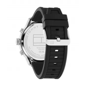 Relógio analógico de quartzo de homem Tommy Hilfiger Decker 1792074 44mm aço inoxidável mostrador azul