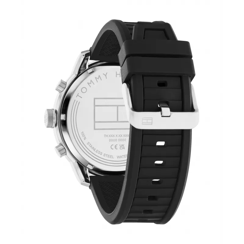 Relógio analógico de quartzo de homem Tommy Hilfiger Decker 1792074 44mm aço inoxidável mostrador azul