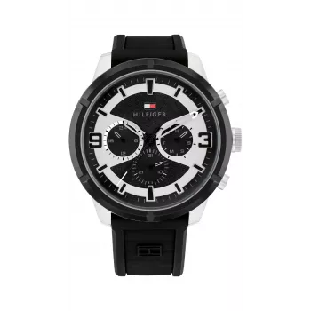 Relógio analógico de quartzo de homem Tommy Hilfiger Decker 1792074 44mm aço inoxidável mostrador azul