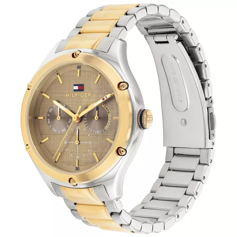 Relógio de quartzo Tommy Hilfiger Decker para homem 1782658 40mm mostrador azul aço inoxidável