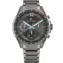 Relógio de quartzo Tommy Hilfiger Decker para homem 1791975 44 mm mostrador azul malha de aço inoxidável