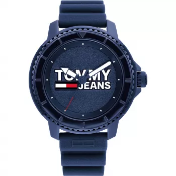 Relógio de homem Tommy Hilfiger Decker quartzo 1792000 46 mm mostrador azul pele castanha