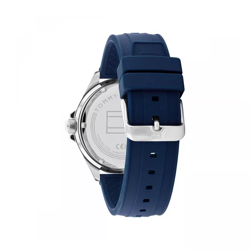 Tommy Hilfiger Relógio de homem Decker de quartzo 1792009 43mm mostrador azul aço inoxidável