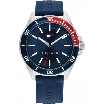 Tommy Hilfiger Relógio de homem Decker de quartzo 1792009 43mm mostrador azul aço inoxidável