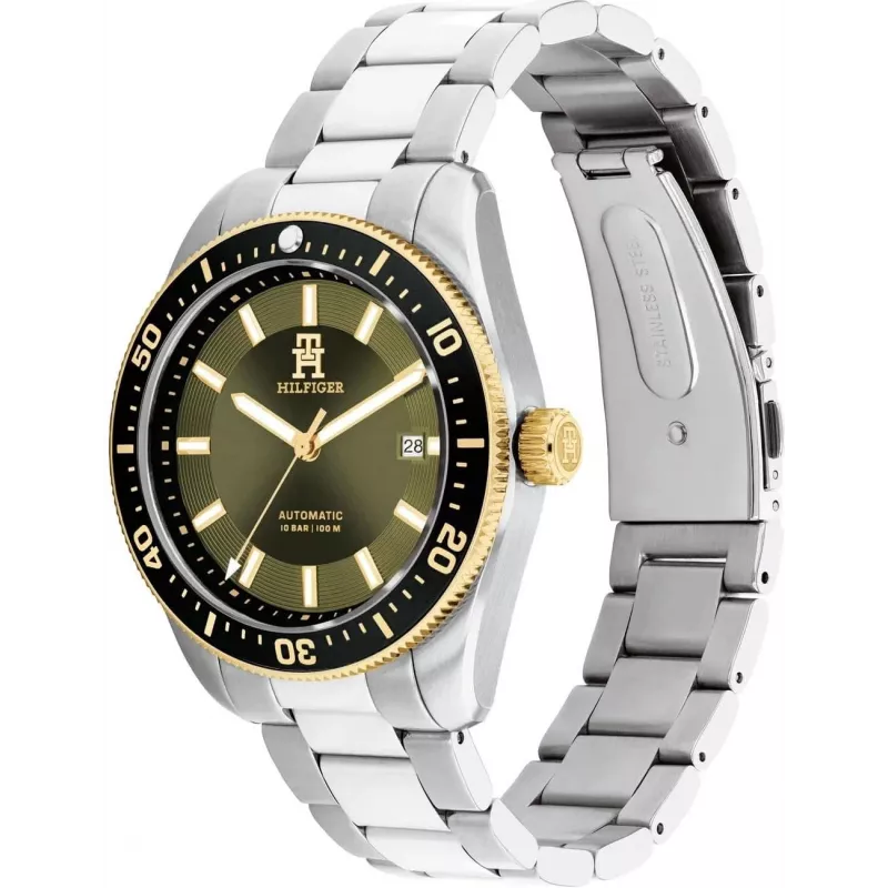 Tommy Hilfiger Relógio de quartzo de homem Decker 1792155 40mm mostrador azul Aço Inoxidável
