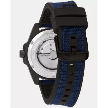 Relógio de quartzo de homem Tommy Hilfiger Decker 1792160 42mm aço inoxidável mostrador azul