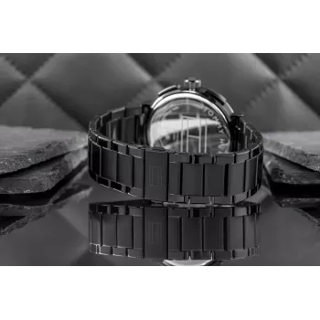 Tommy Hilfiger Relógio de quartzo homem Decker 44mm aço inoxidável mostrador azul pele castanha