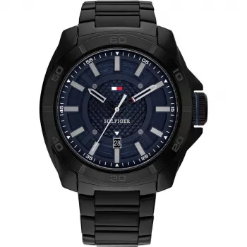 Relógio de quartzo analógico de homem Tommy Hilfiger 1792139 49mm azul silicone