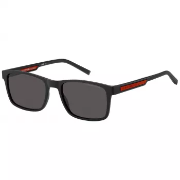 TOMMY HILFIGER óculos de sol de homem TH2089S003IR quadrados armação preta lentes cinzentas 56mm