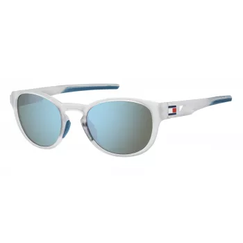 Óculos de sol retangulares de homem Tommy Hilfiger TH-1912-S-2M4 - armação preta lente Smoke Grey 54mm
