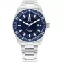 Tommy Hilfiger Relógio Homem 1710591 40mm Aço Inoxidável Mostrador Azul Pele Castanha