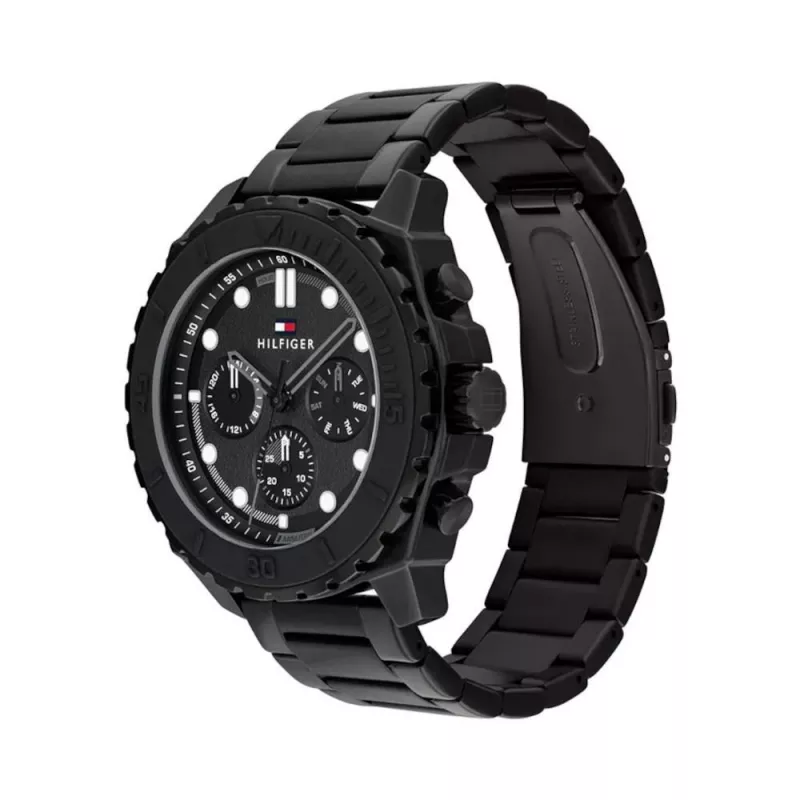 TOMMY HILFIGER Relógio homem 1710690 49mm azul silicone aço inoxidável quartzo