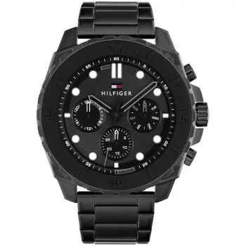 TOMMY HILFIGER Relógio homem 1710690 49mm azul silicone aço inoxidável quartzo