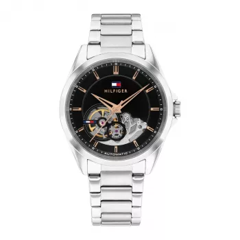 Relógio Tommy Hilfiger para homem 1710718 39 mm mostrador azul bracelete em pele castanha