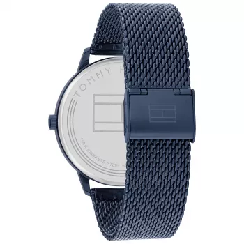 Relógio Tommy Hilfiger para homem 1791841 43mm aço inoxidável mostrador azul