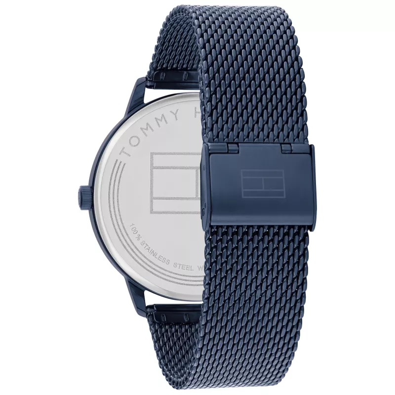 Relógio Tommy Hilfiger para homem 1791841 43mm aço inoxidável mostrador azul